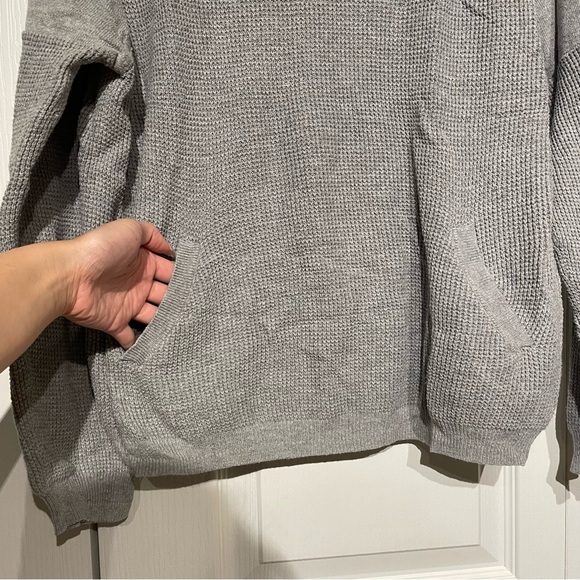 Topshop lightweight casual grey sweater with pockets size 10 - Picture 3 of 5